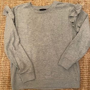 Medium JCrew ruffle shoulder sweatshirt